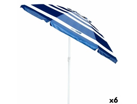 Sombrilla AKTIVE UV50 Ø 220 cm Poliéster Aluminio 220 x 214,5 x 220 cm (6 Un)