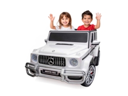 Coche eléctrico biplaza, tamaño [falta tamaño], con batería de 24v y mando a distancia, Mercedes G63 Blanco, Ataa