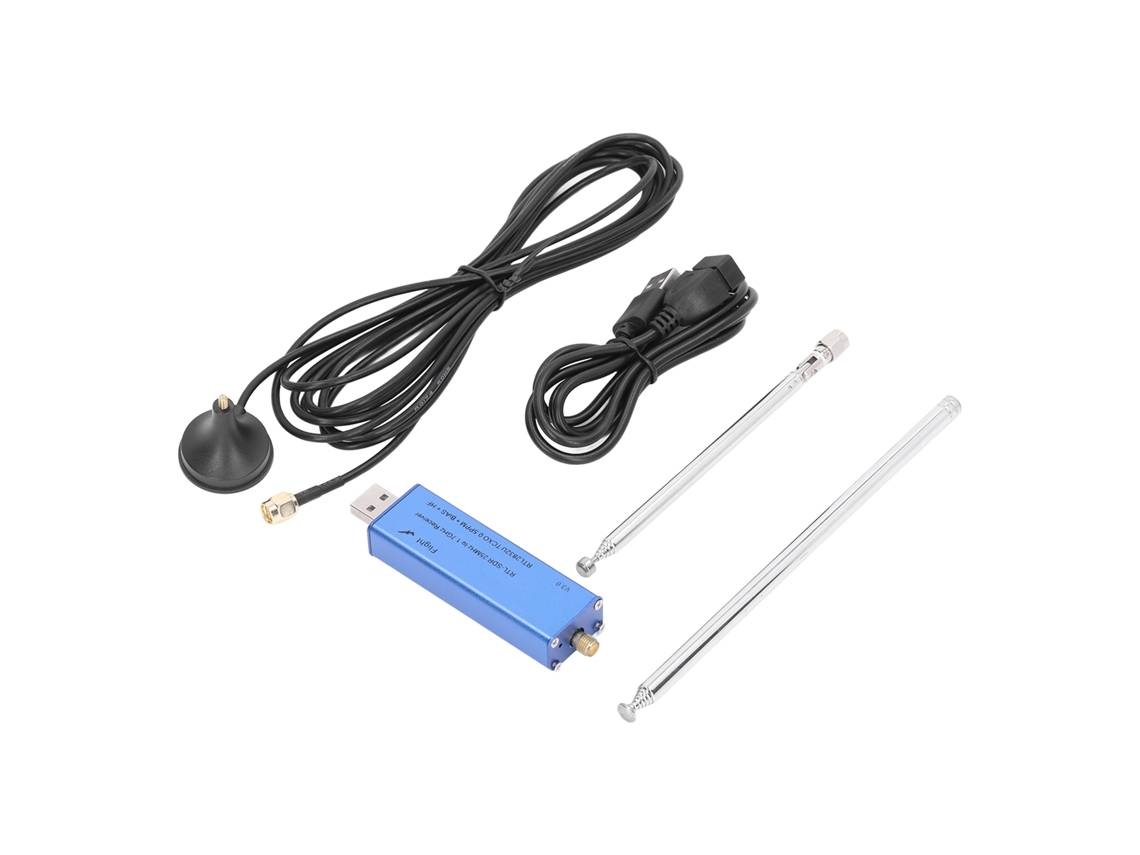 Kit Receptor Sdr Radio Definida Por Software Dab Fm Con Antena 25-1760mhz
