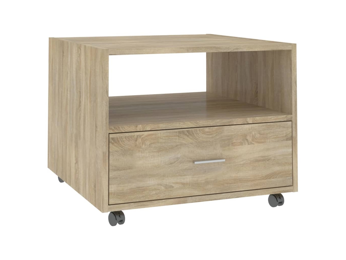 Mesa de centro MAISON EXCLUSIVE en madera procesada de roble Sonoma (55 x 55 x 40 cm)