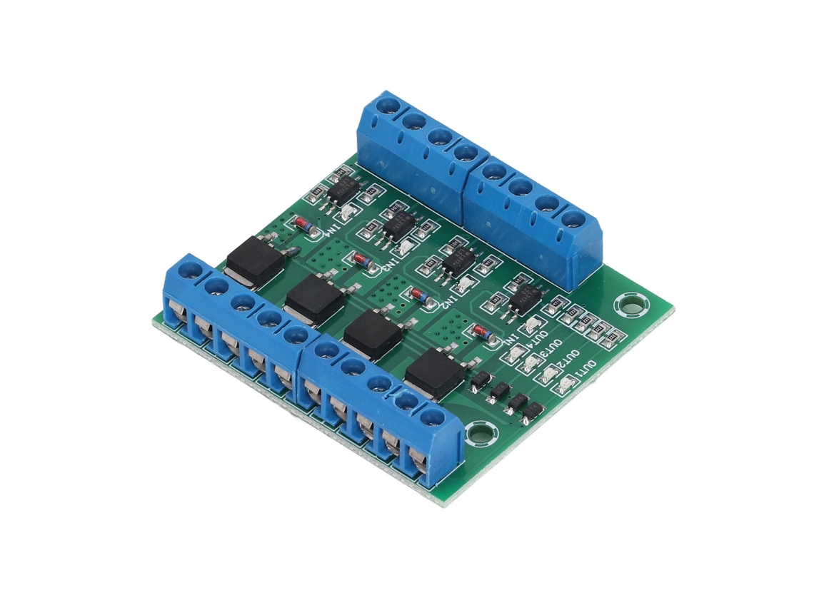 2026-módulo Controlador Mos De 4 Vías Plc Amplificador Placa Entrada 3‑20v Salida Dc 3.7v‑27v