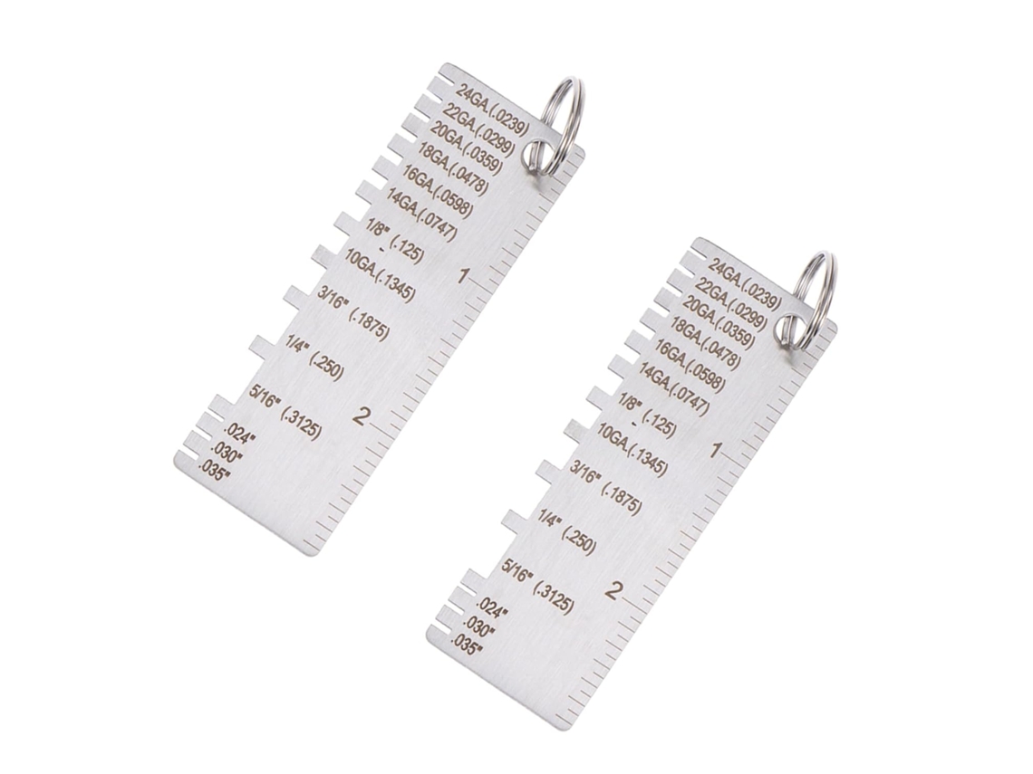 Juego De 2 Herramientas De Acero Inoxidable Para Medir El Espesor De La Soldadura Para Inspección.