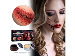 Kit De Cera Para Cicatrices Para Maquillaje De Efectos Especiales, Moldeo De Heridas Para Escenario De Halloween Con Espátula.