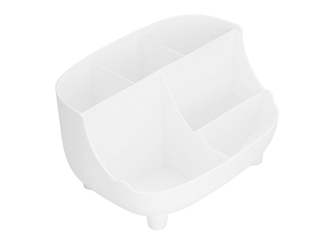 Caja De Almacenamiento De Escritorio Multifuncional Ligera Resistente Al Deslizamiento Y Al Desgaste Caja De Plástico Blanca