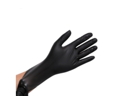 100pcs Luvas De Comida Pvc Luvas De Proteção De Alta Elasticidade Para Limpeza Catering Preto M