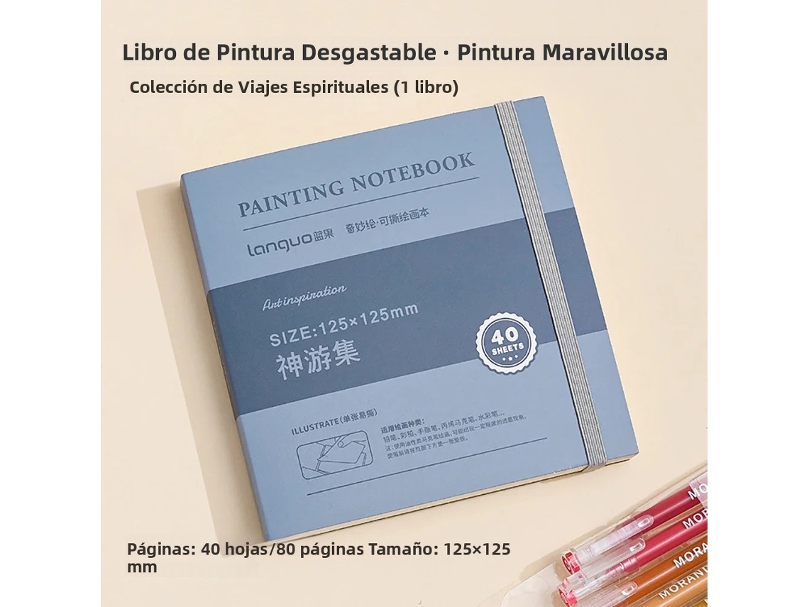 Cuaderno de bocetos, papel de 250 g/m², 40 páginas, tamaño mini. Mdug (12,5 x 12,5 cm)