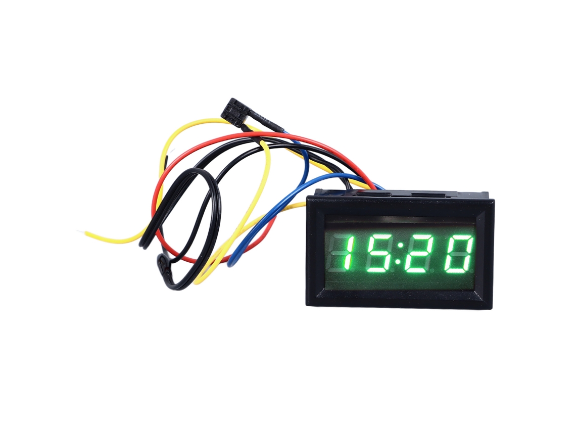 Reloj Electrónico Inteligente 3 En 1 Para Coche Con Termómetro Digital, Voltímetro Y Luz Nocturna Led.