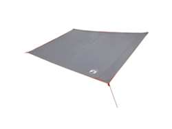 Lona impermeable con techo gris y naranja.
