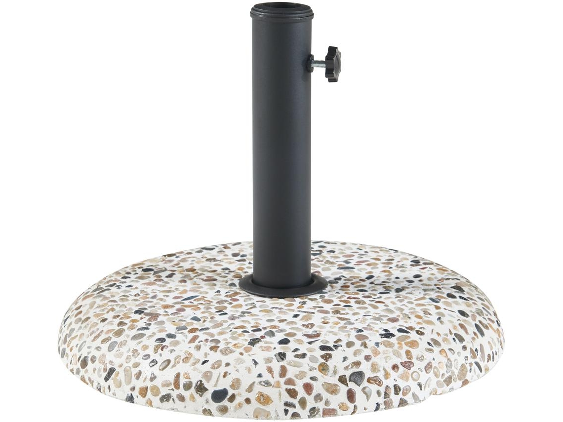 Soporte de Sombrilla Bitritto Circular Ø45 x 6 cm Hormigón - Aspecto Grava CASA.PRO