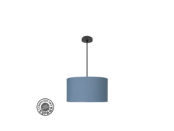 Colgante Moda 2xe27 Negro/azul Regx40x40 Cm C/difusor