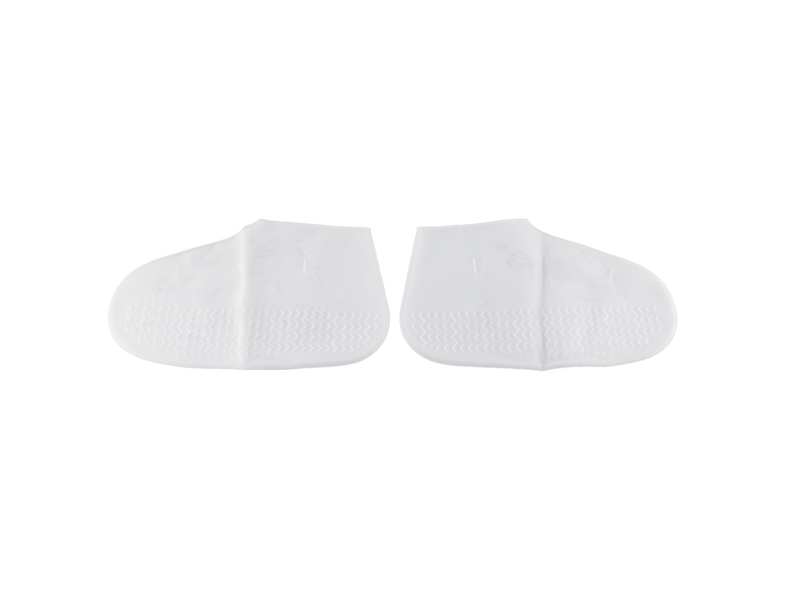 Cubrezapatos Elásticos De Silicona Blancos Adultos Impermeables Antideslizantes Para Lluvia Talla L