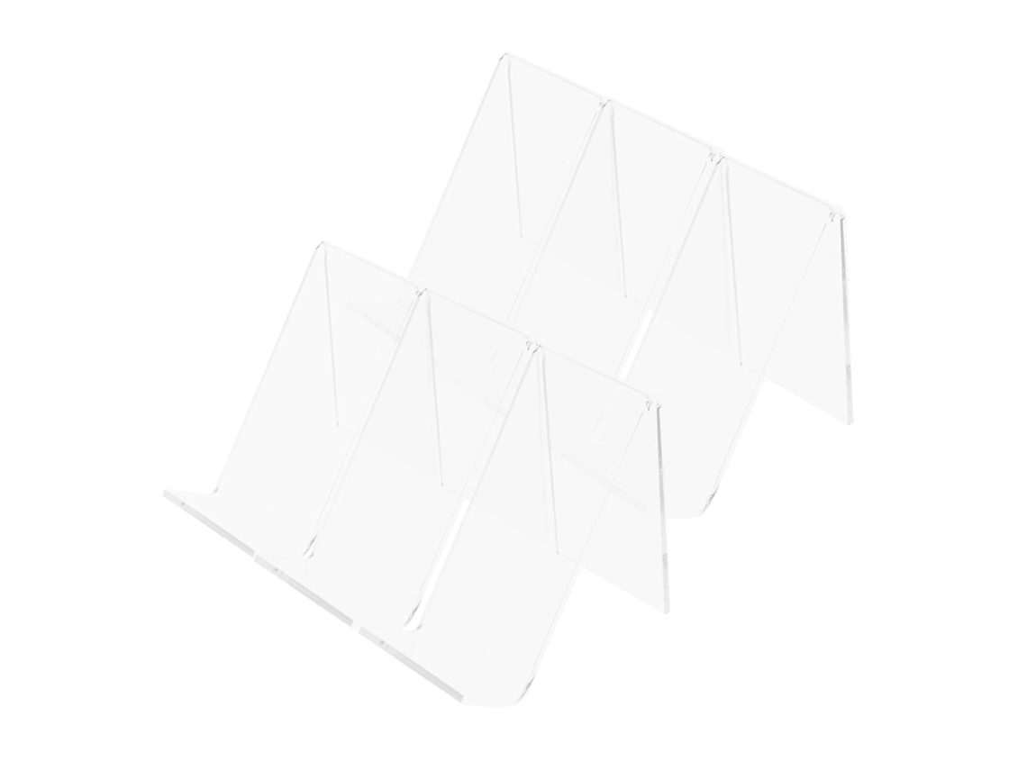 Juego De 6 Soportes De Exhibición De Zapatos De Acrílico Transparente, Estante Compacto
