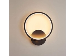 Lámpara de Parede Do Quarto Luz Interna Da Parede Led Interna 3000K 845Lm Moderno Black Metal e Design de Acrílico Iluminação para O Quarto É O Estu
