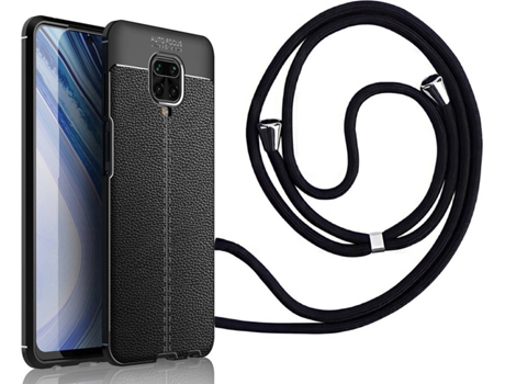 Funda Redmi Note 9 Pro Rugged Leather con Collar Negro