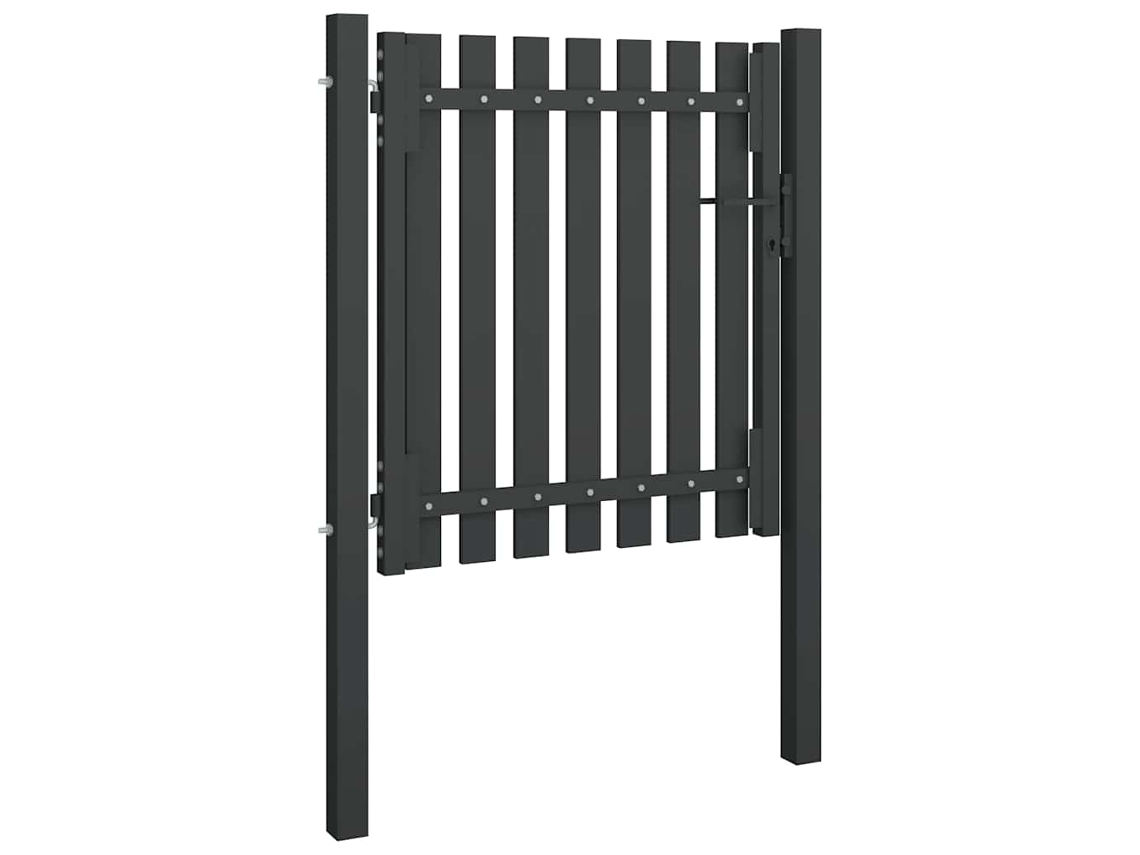Puerta de acero para valla de jardín 100x75 cm antracita MAISON EXCLUSIVE