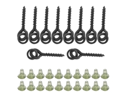 10 Tornillos Para Cebo Con 20 Anillos De Tope Ovalados Para Pesca De Carpas - Accesorios De Pesca Verdes