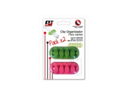 Pack 2 Clips Organizadores de Cable 5 Ranuras Con Auto-Adhesivo