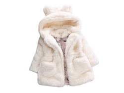 2026-abrigo Con Capucha De Pelo Falso Fluffy Para Niñas Abrigo Teddy Bear Fleece Abrigo De Invierno Caliente Plush Exterior Grueso
