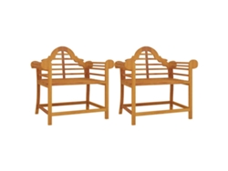 Maison Exclusive - Sillas De Jardín 2 Unidades Madera Maciza De Teca 91x62x94 Cm
