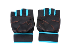 Guantes de medio dedo para deportes al aire libre, ciclismo, motociclismo y culturismo (azules)