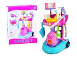 Set de limpieza en carrito con aspiradora B.active