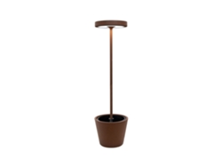 Lámpara de pie solar Poldina Reverso Solar L Corten LED recargable de 11,7 W para exterior e interior, altura 156 cm, Zafferano