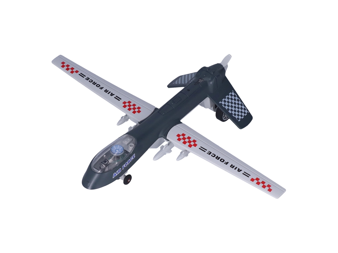 -modelo De Avión De Aleación Para Niños Con Luz Y Música, Juguete Exquisito Coleccionable Regalo Negro