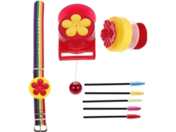 Comedero De Plástico Creativo Para Pájaros Con Cepillo De Limpieza. Comedero Reutilizable Para Jardín Y Patio. A La