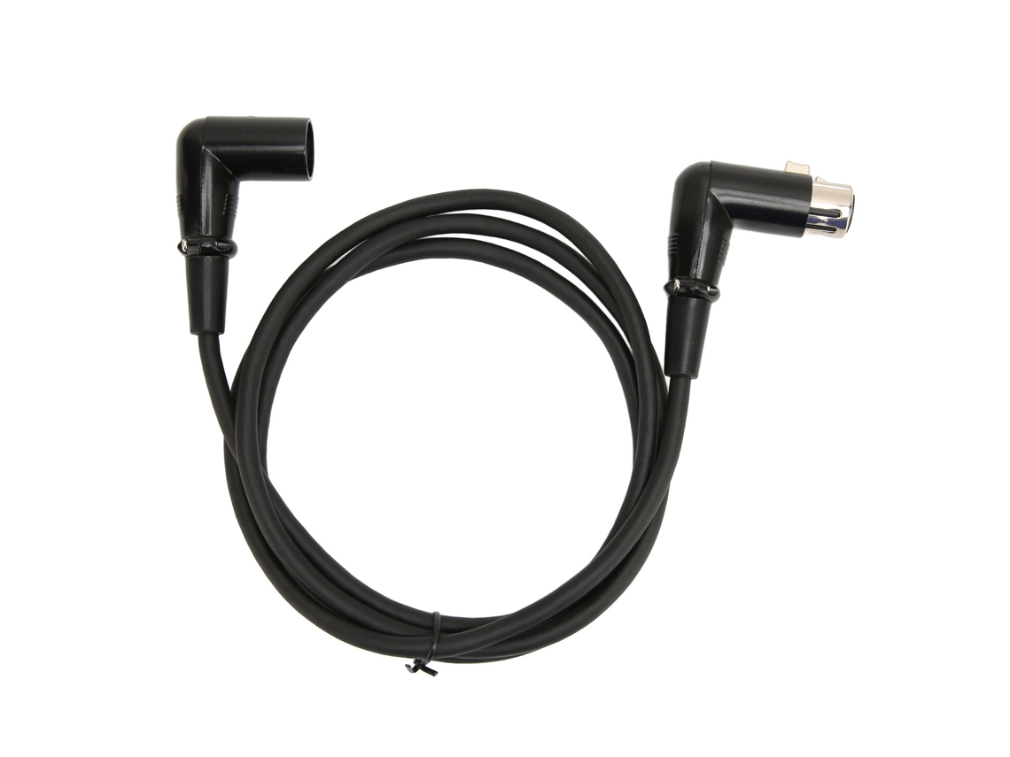 Cable De Audio Para Micrófono Xlr (xlr Macho A Hembra, Conexión En Ángulo) 1,5m Negro Ofc De 3 Núcleos