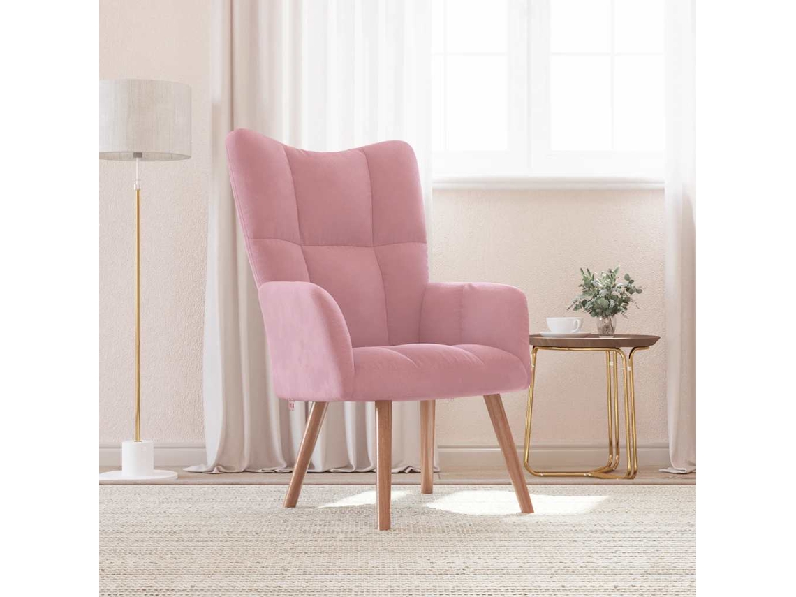 Sillón De Relax | Silla De Relajación De Terciopelo Rosa