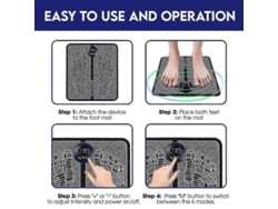 Dan26-masajeador De Pies Ems Para Circulación Con 6 Modos Y 9 Intensidades Reflexología Electrónico Pvd