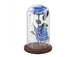 Rosa plateada con luz LED de 24k, regalo para el Día de San Valentín, color azul.