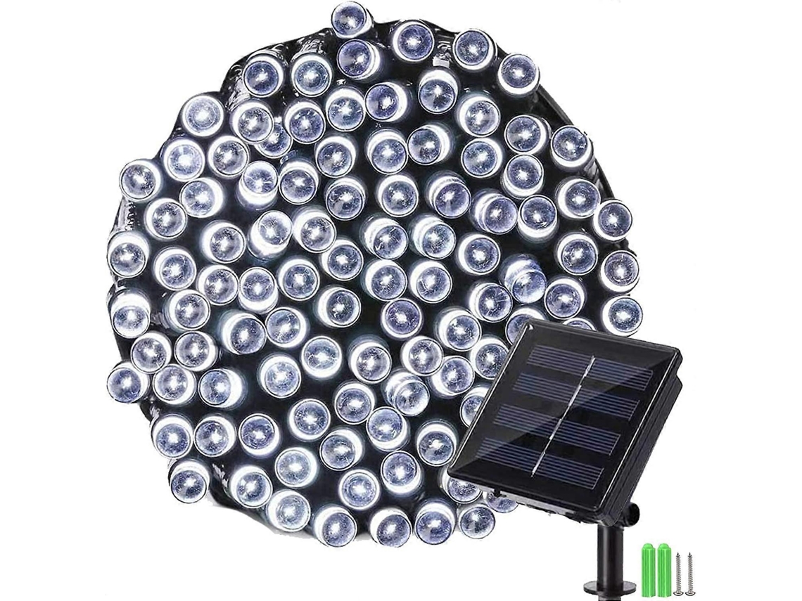 Rebe-luces De Cadena Solares Exteriores 22m 200 Led Impermeables 8 Modos Decorativas Jardín Patio Navidad