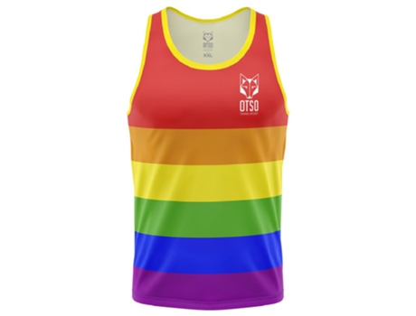 Camiseta sin Mangas de Hombre para Running OTSO Fight Love Colorido Multicolor (S)