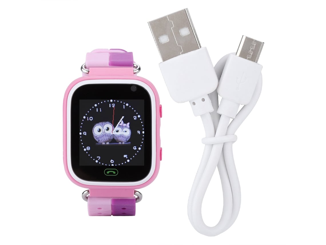 Reloj Inteligente Gps Para Niños De 1.44" Con Llamada Sos Y Alarma Anti-pérdida, Color Rosa