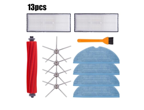 Cepillos de rodillos Mian Cepillo Lateral filtro de paño de mopa para Xiaomi Roborock S7 Series S7 S7Plus T7S T7Plus T7Splus Robot aspirador