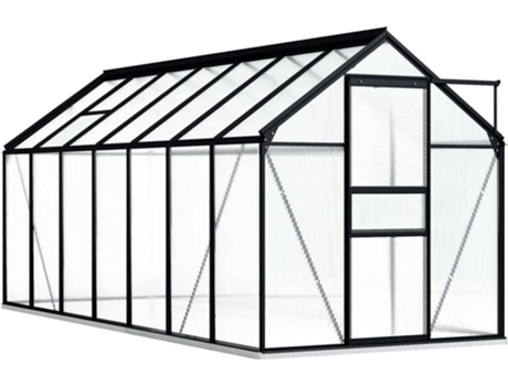 Invernadero VIDAXL con Estructura de Aluminio Gris Antracita 8,17 m²