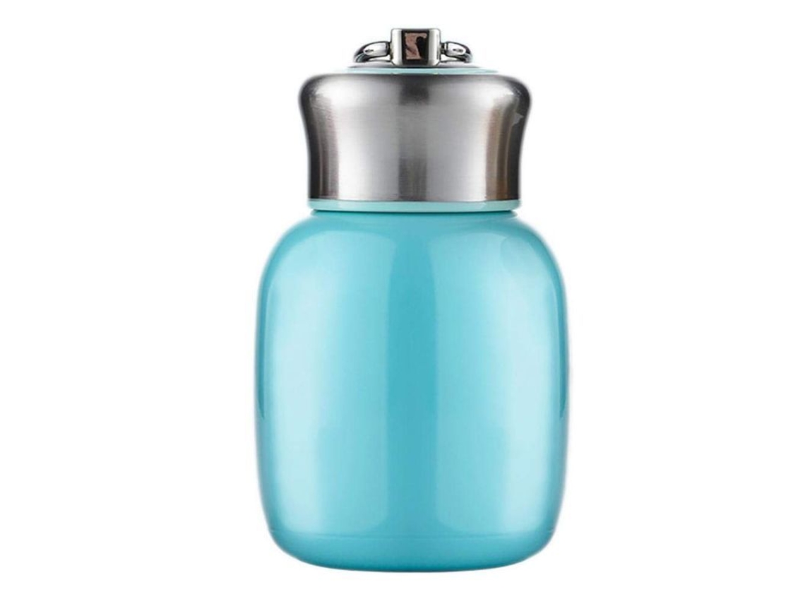 2026da-botella De Agua Portátil Linjou Depósito De Vacío Aislado Antiderrame 200ml Color Turquesa