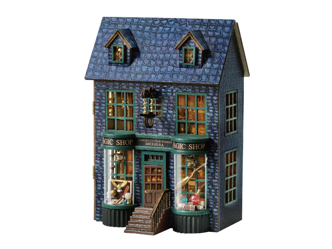 Tienda De Magia. Modelo 3d Con Diseño De Puerta Abierta Y Luces Led. Dimensiones: 9x7x12 Cm.