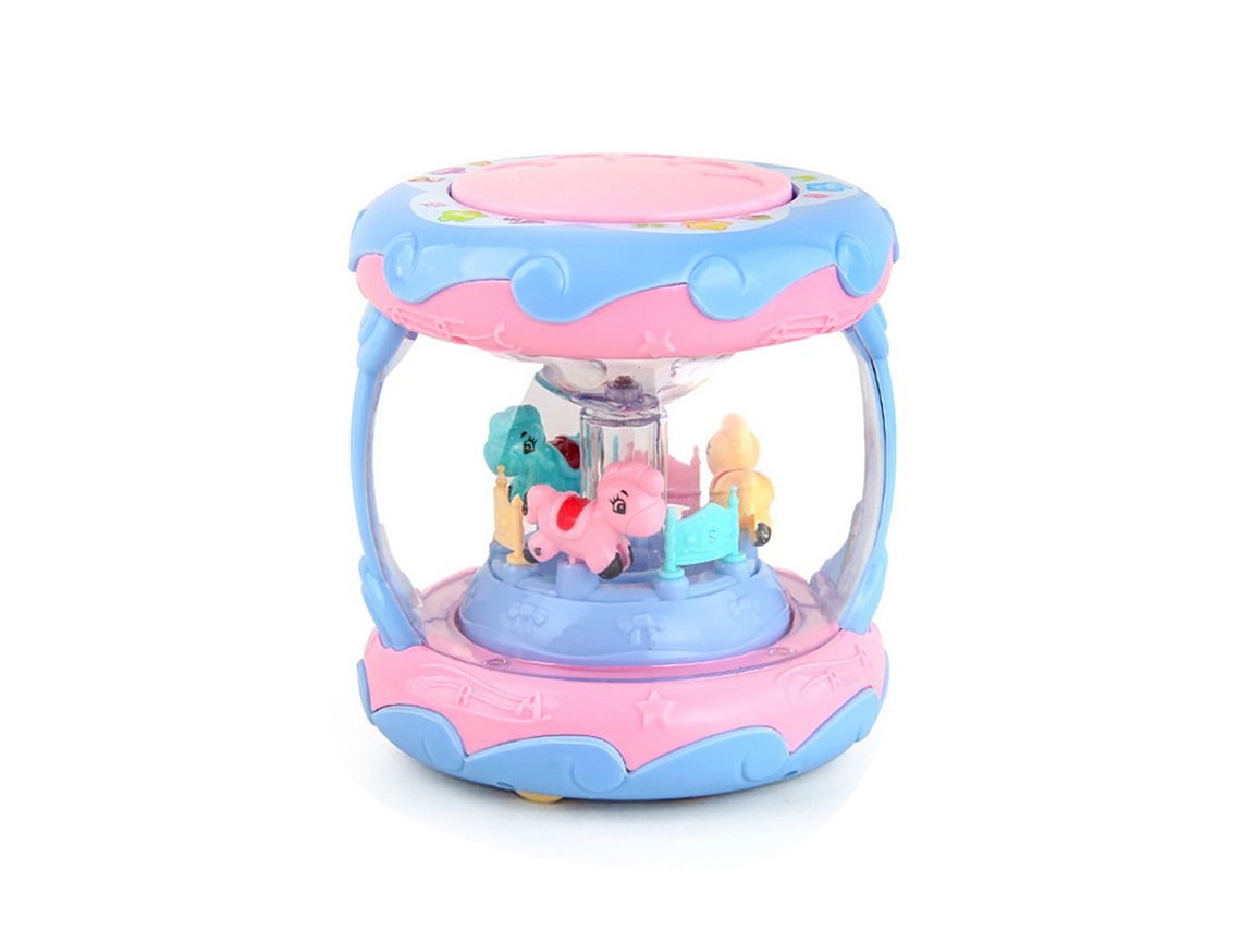 Ats-tambor Musical Para Bebés Juguete Carrusel Con Luces Juguete Educatsivo Temprano Instrumento Musical Niños