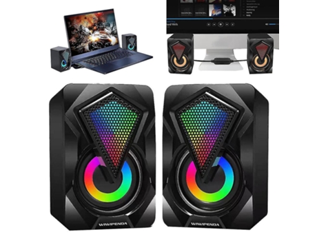 Altavoces Altavoces para PC Mini altavoz de escritorio Estéreo 2.0 Usb Powered 3.5Mm Aux Portable Gaming Multimedia Speaker