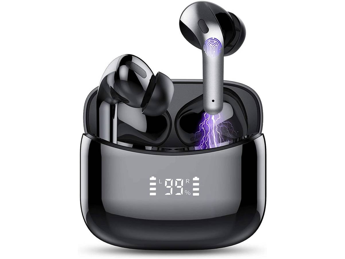 Auriculares Bluetooth True Wireless CHRONUS X15 (In Ear - Micrófono - Noise Cancelling - Negro)