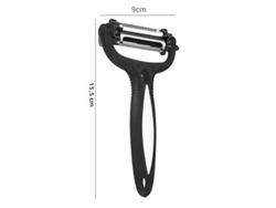 (negro) 1 Pelador Giratorio Multifuncional De 360 Grados, Herramienta De Cocina 3 En 1