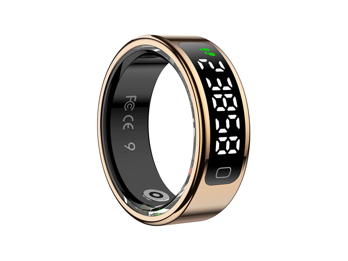 Anillo Inteligente R11C (Qring), Monitor De Salud Resistente Al Agua Con Pantalla (Dorado, 8#) CHRUI