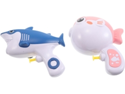 Juego De 2 Juguetes Rociadores De Agua Con Forma De Tiburón Y Pez Globo Para Piscina,...