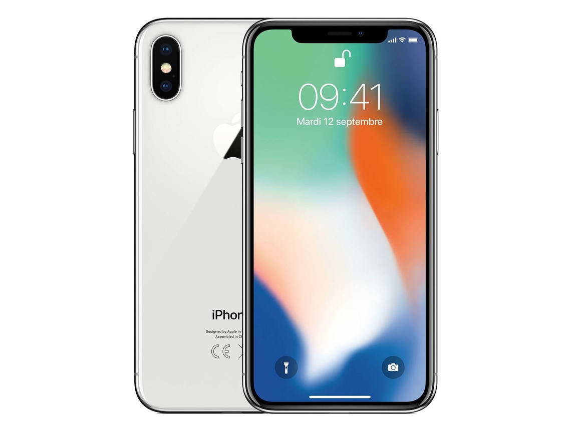 iPhone X APPLE (Reacondicionado Señales de Uso - 64 GB - Plateado)