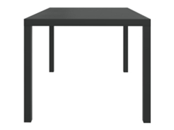 Mesa De Jardín | Mesa De Exterior De Aluminio Y Wpc Negra 150x90x74 Cm