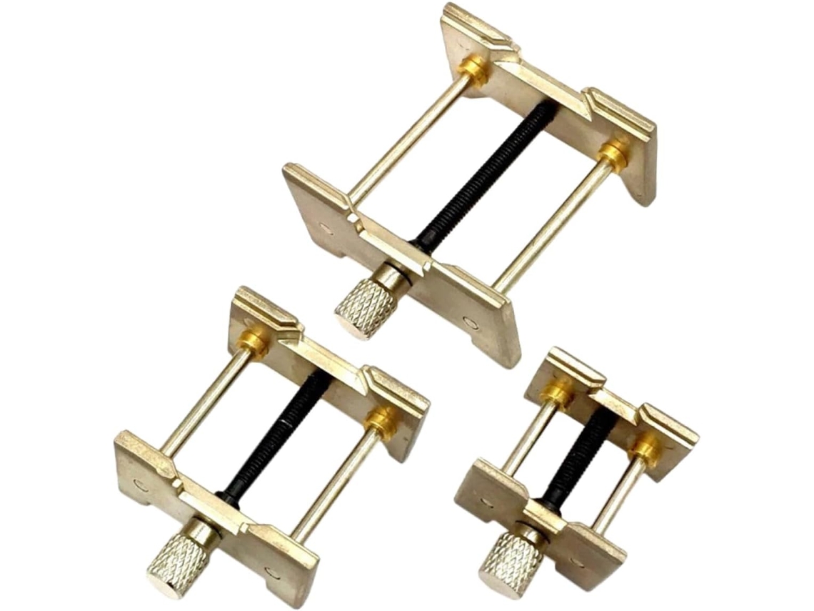 Soporte De 3 Piezas Para Mecanismos De Reloj En Aleación De Aluminio Con Diseño Microajustable Y Soporte Compacto.