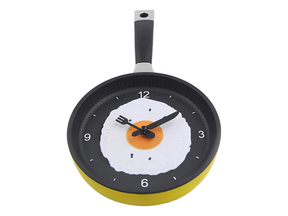 Reloj de pared con forma de huevo frito sin amarillear slowmoose
