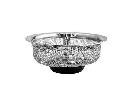 Colador de desagüe Colador de fregadero con tapón y asa acero inoxidable plata 1 paquete
